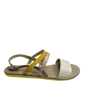 Luxury Rebel Womens Sasha Leather Yellow Sandal Flat Size EUR 41 M US 9 - 9.5 M